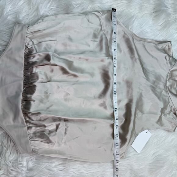 Cami NYC Delancey Silk Bodysuit Size S Oat NWT Classic Old Money European Summer - Picture 6 of 16